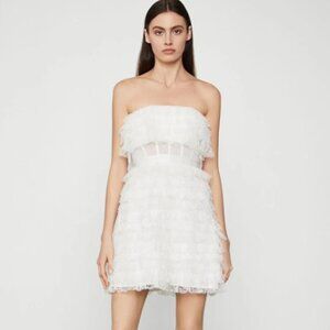 BCBGMAXAZRIA Women's Strapless Lace Dress with Fringes -  various sizes